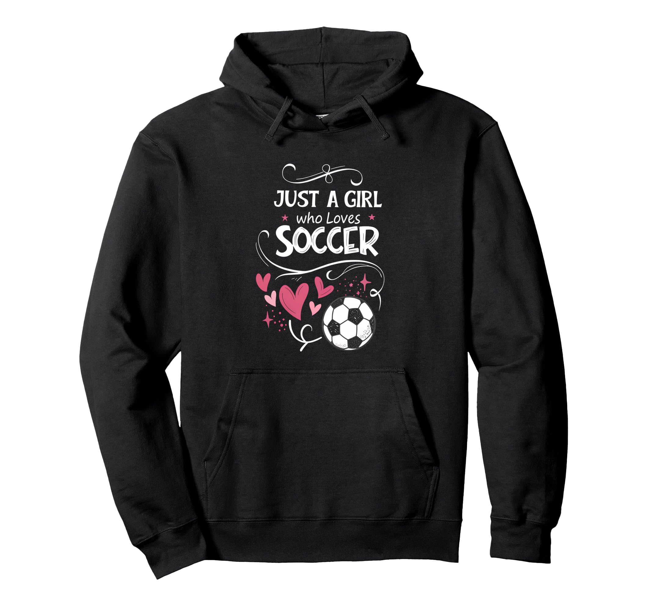 Funny Just Who Loves Soccer Hoodie - Trendy Graphic for Adults
