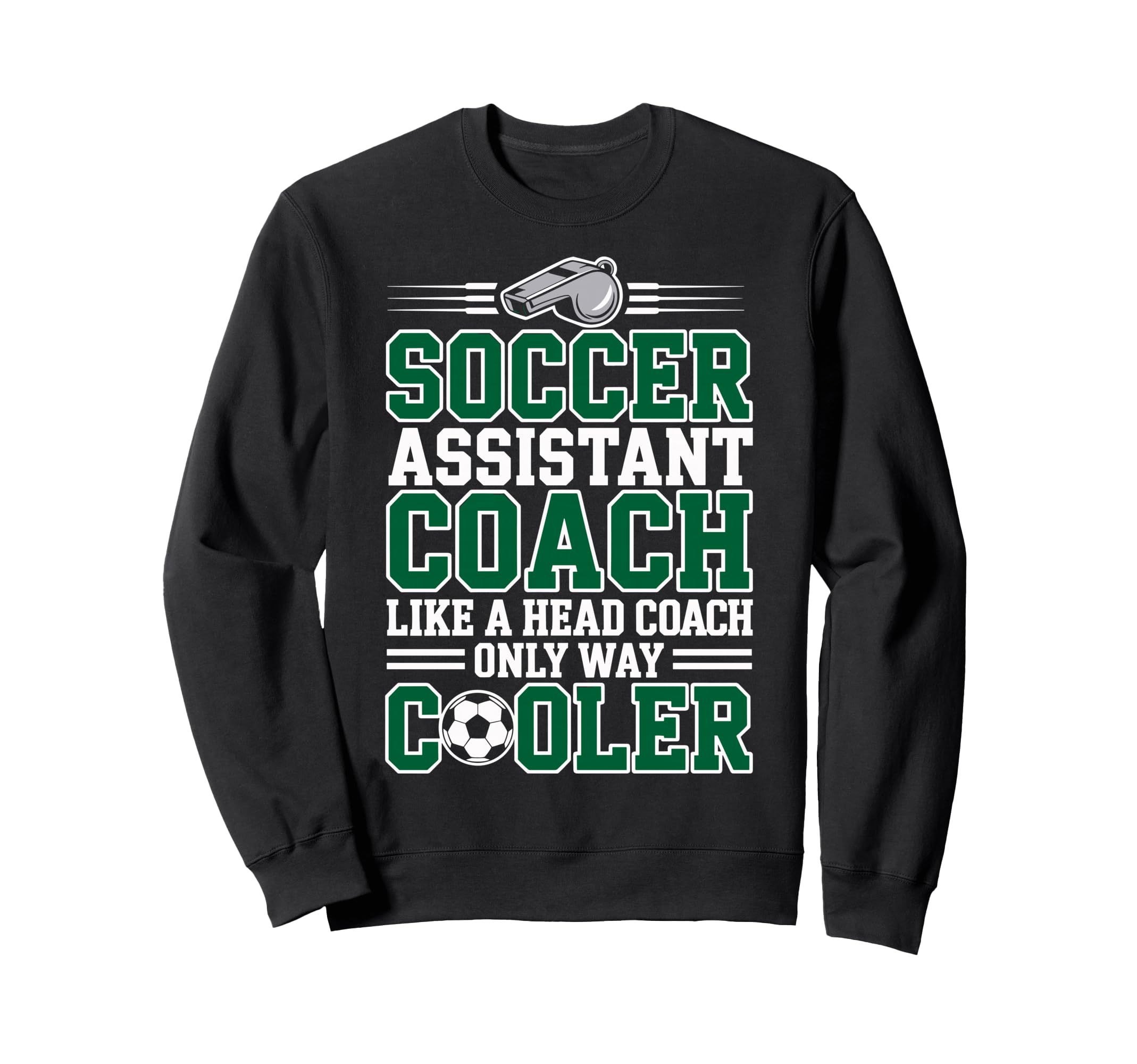 Soccer Assistant Coach Like Head Sweatshirt - Minimalist Print Men Women