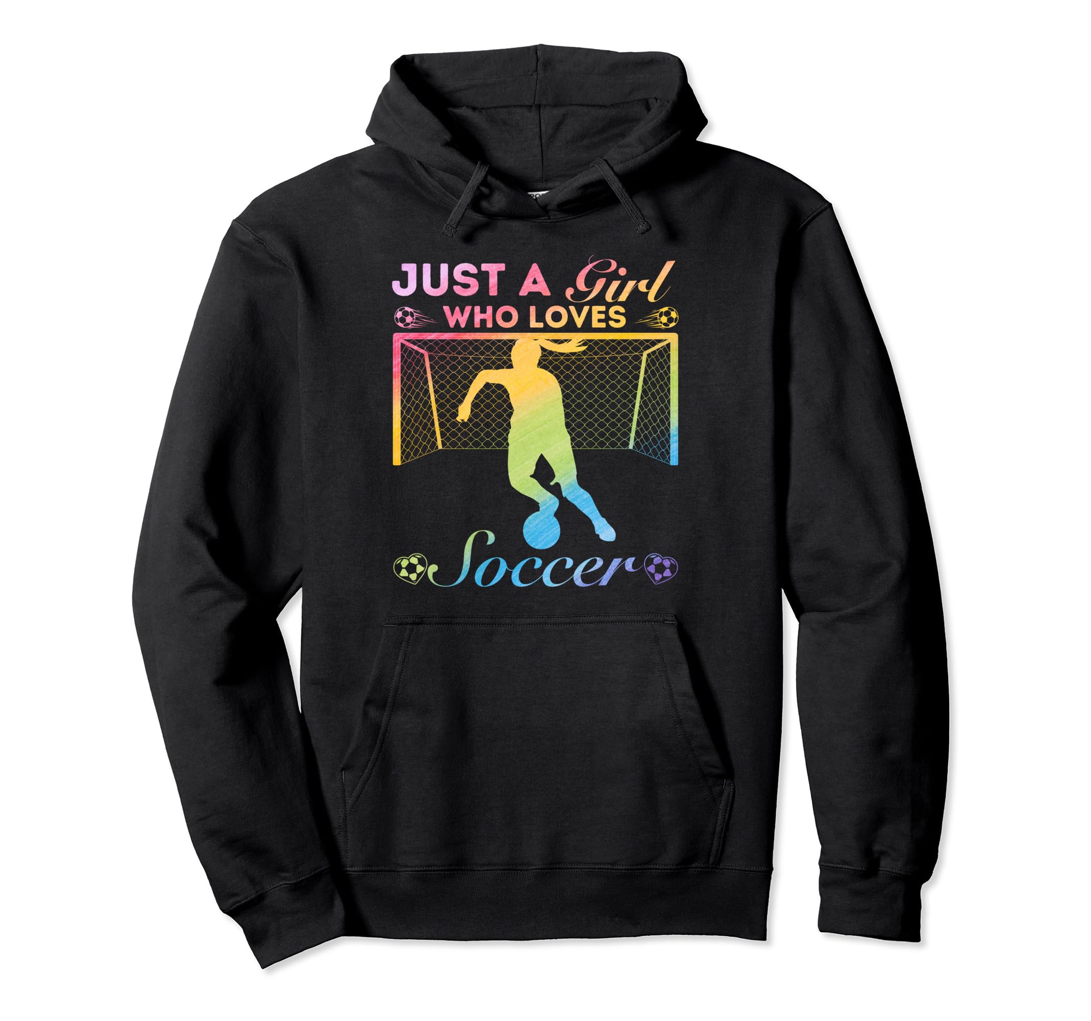 Just Who Loves Soccer Hoodie - Graphic Print for Adults