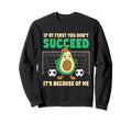 If First You Dont Succeed Soccer Sweatshirt - Aesthetic Graphic Unisex