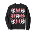 Coquette Bow Soccer Mom Family Sports Sweatshirt - Custom Art Print Unisex