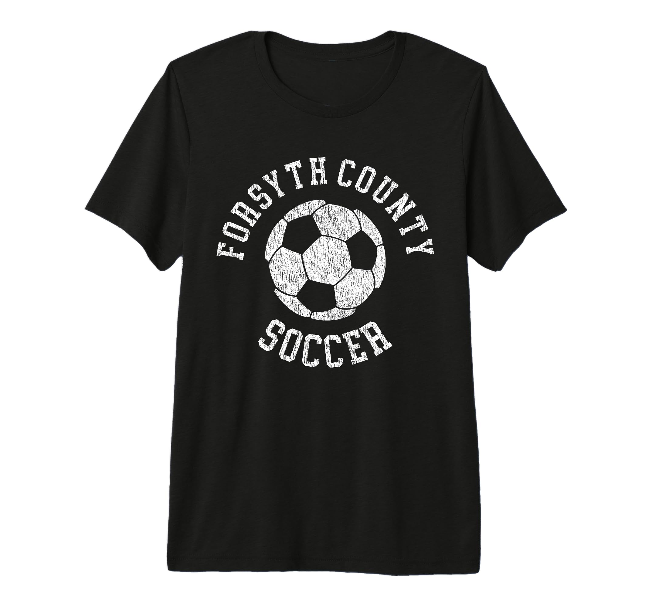 Forsyth County Soccer Distressed 90S T-Shirt - Trendy Graphic for Adults