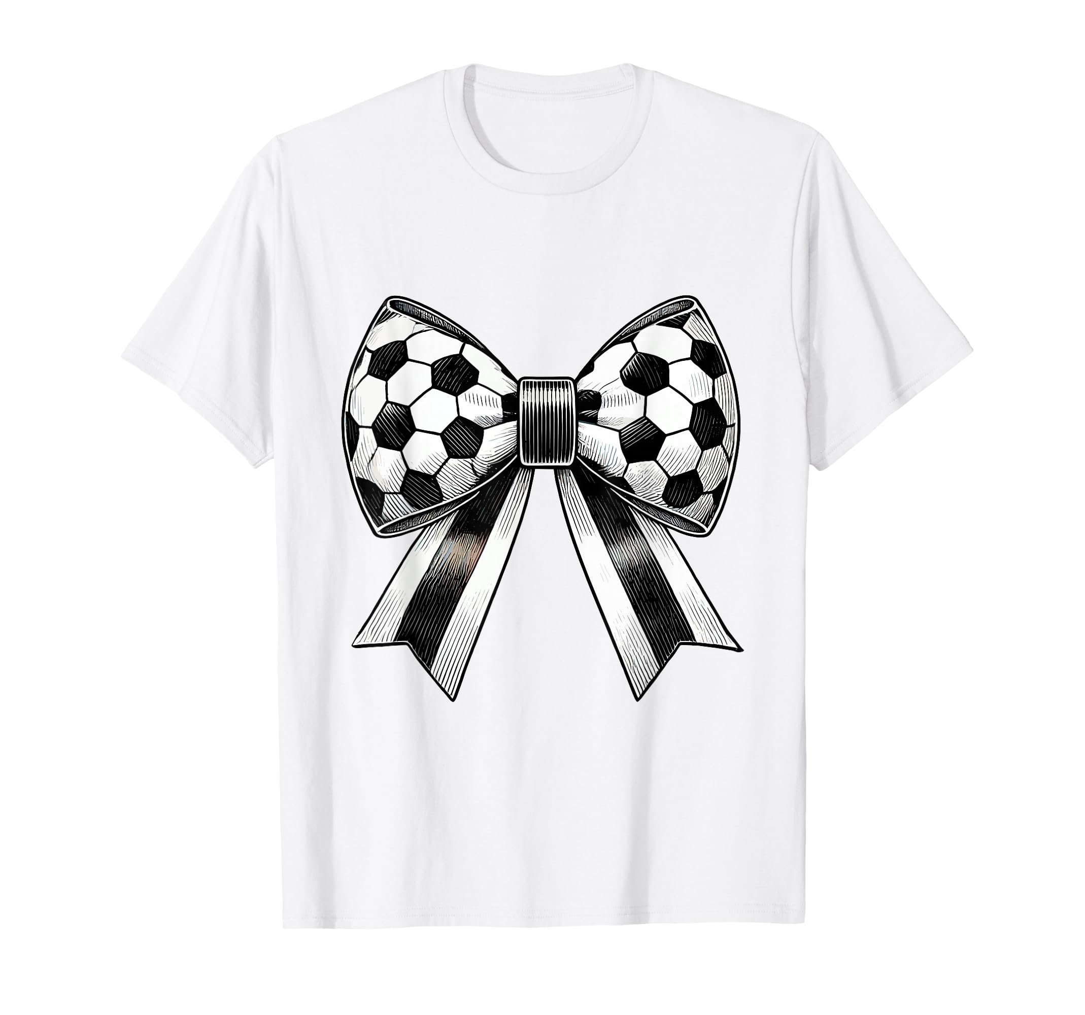 Coquette Soccer Bow Aesthetic T-Shirt - Fun Novelty Design Men Women