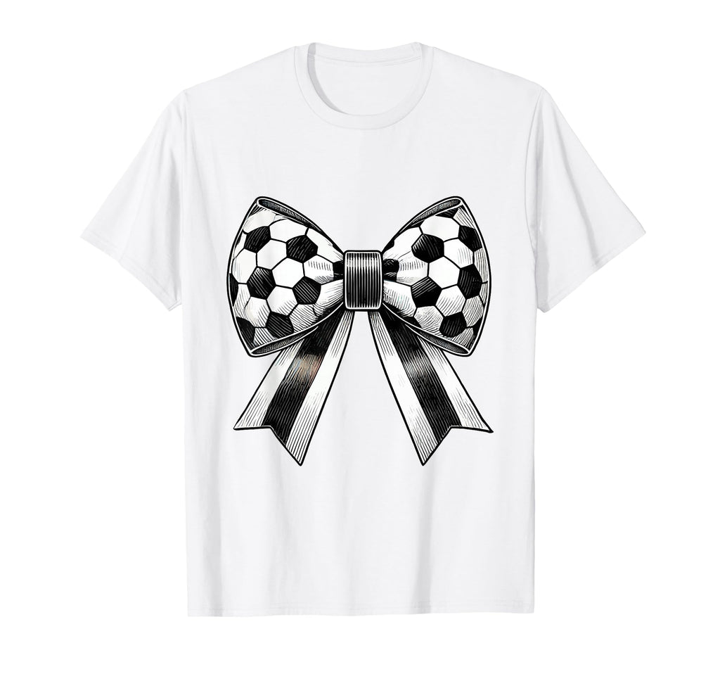 Coquette Soccer Bow Aesthetic Soccer T-Shirt - Fun Novelty Design Unisex
