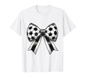 Coquette Soccer Bow Aesthetic Soccer T-Shirt - Fun Novelty Design Unisex