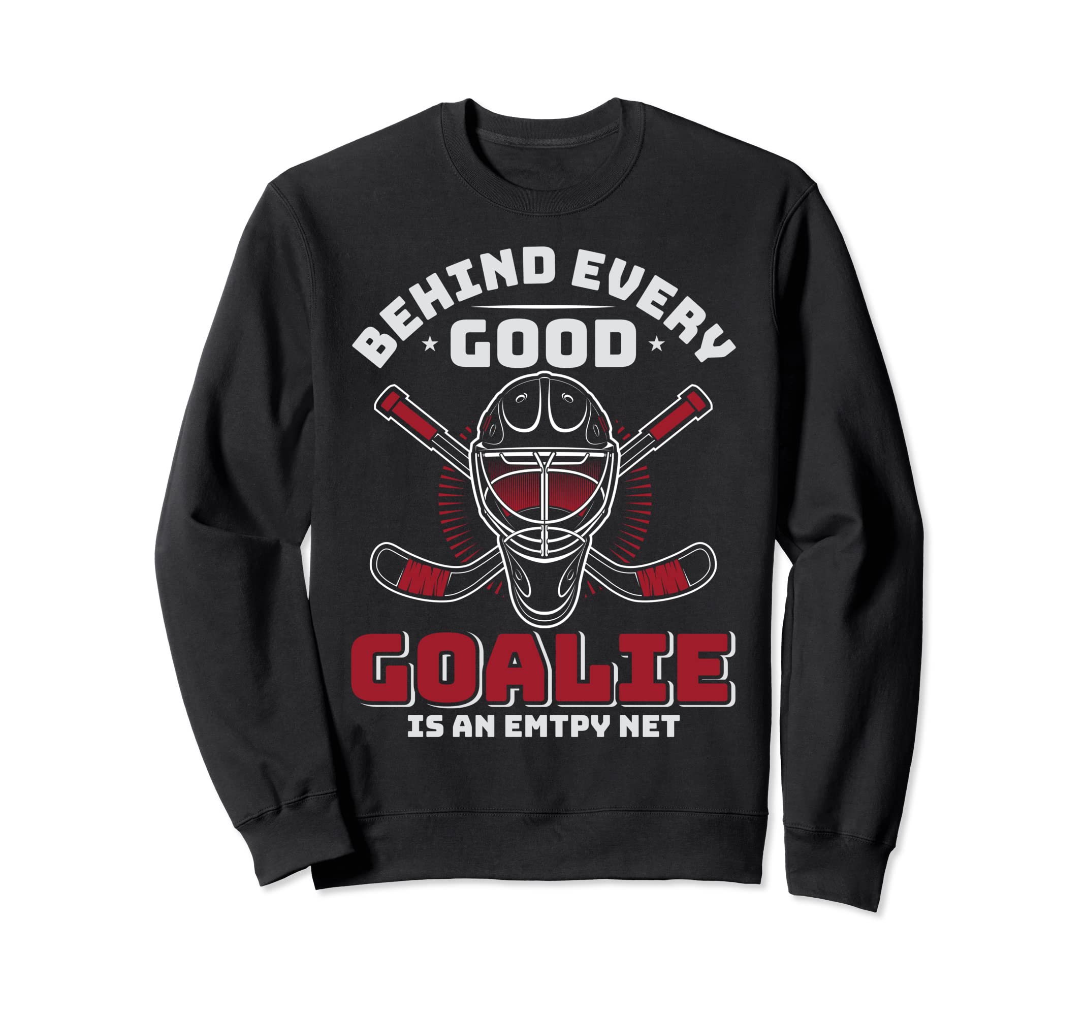 Hockey Goalkeeper Mask Player Sweatshirt - Fun Novelty Design Unisex