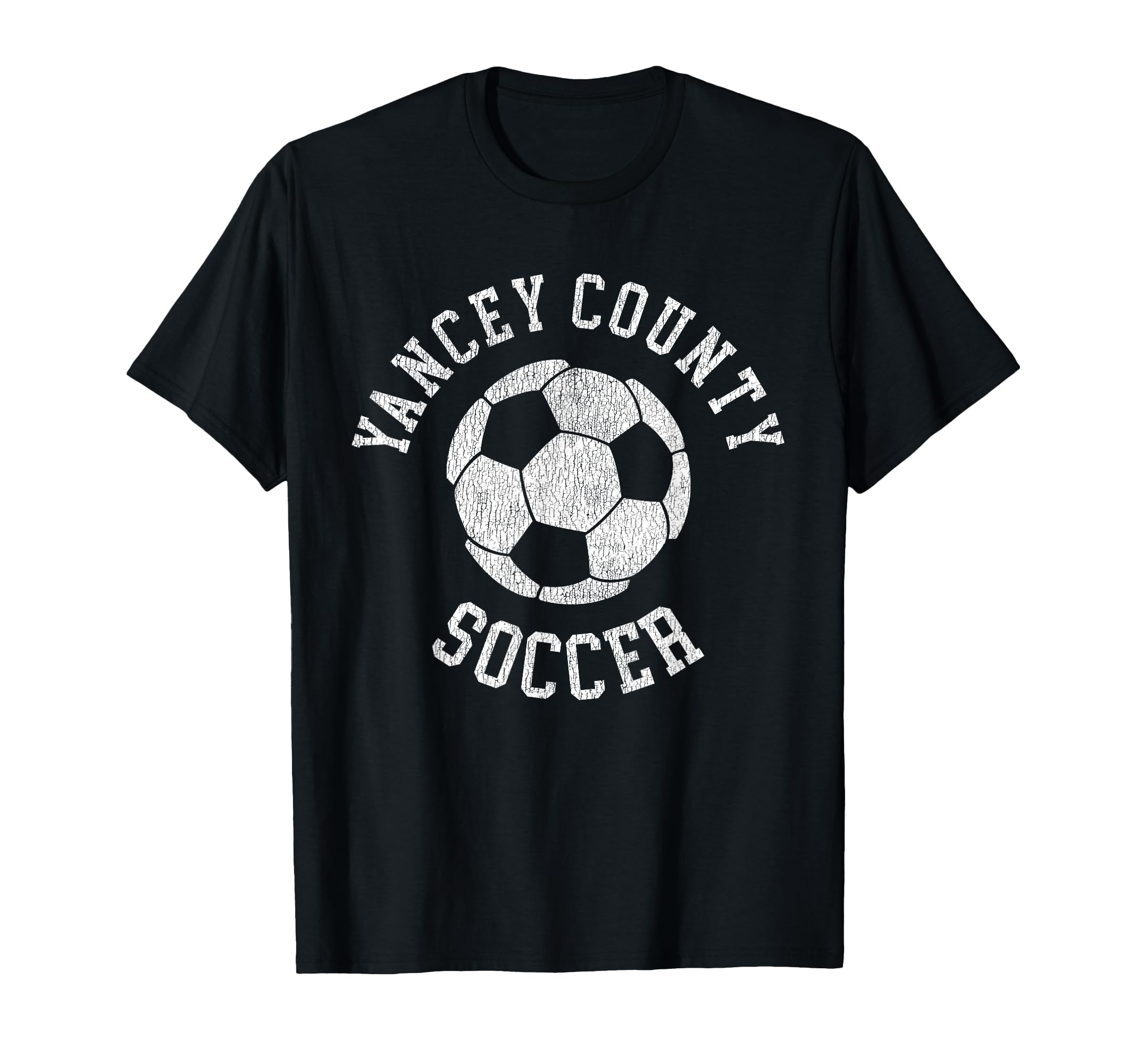 Yancey County Soccer Distressed 90S T-Shirt - Aesthetic Graphic for Adults