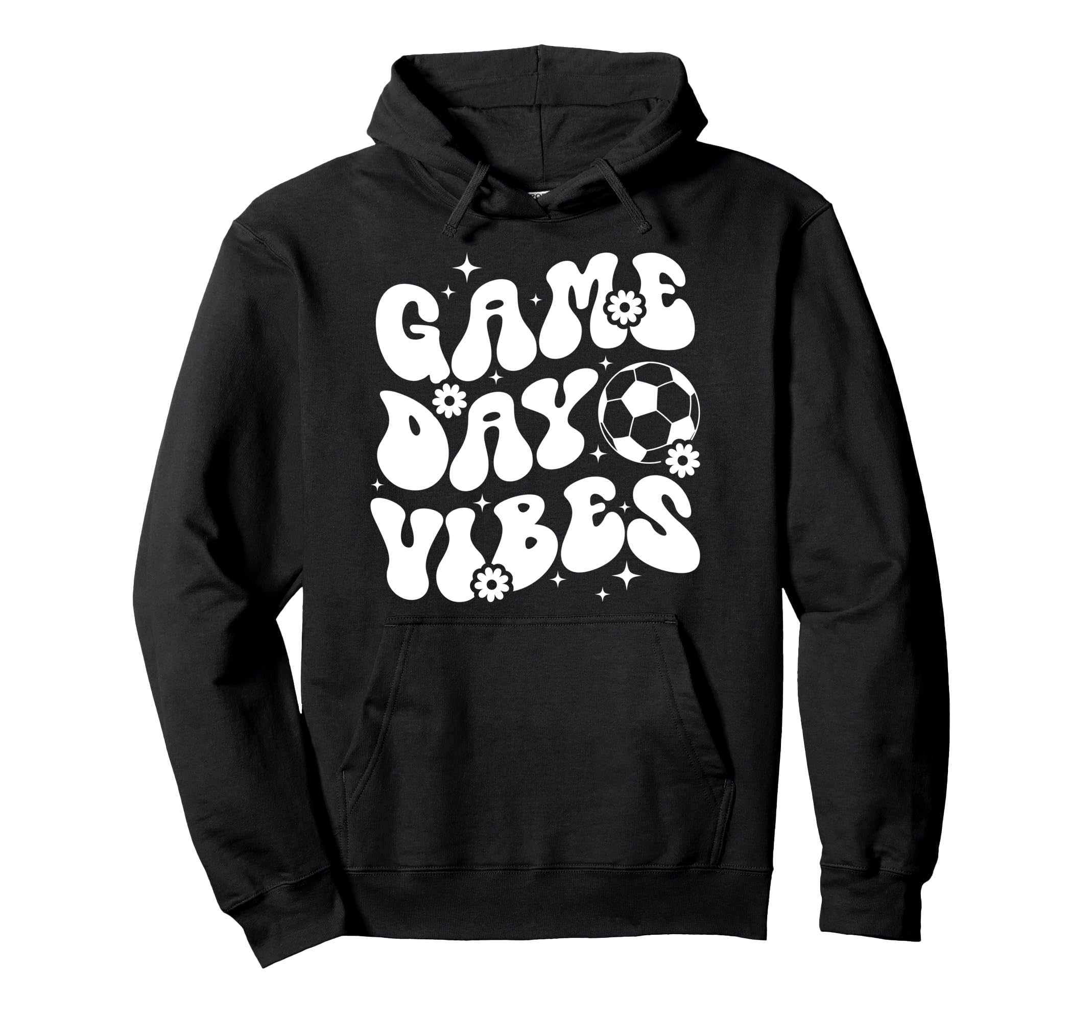 Groovy Soccer Game Day Vibes Game Day Soccer Hoodie - Unique Graphic Unisex