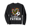 Soccer Father Leopard Heart Sweatshirt - Casual Everyday Wear Men Women