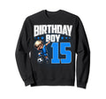 15Th Birthday Soccer Dabbing 15 Sweatshirt - Trendy Graphic for Adults