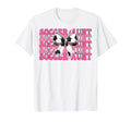 Womens Coquette Bow Ribbon Soccer T-Shirt - Fun Novelty Design Men Women