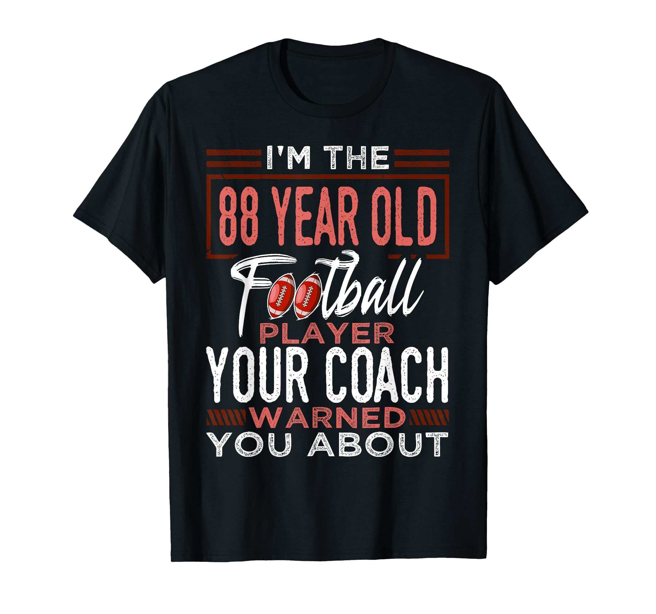 Football 88Th Birthday Party T-Shirt - Fun Novelty Design for Adults