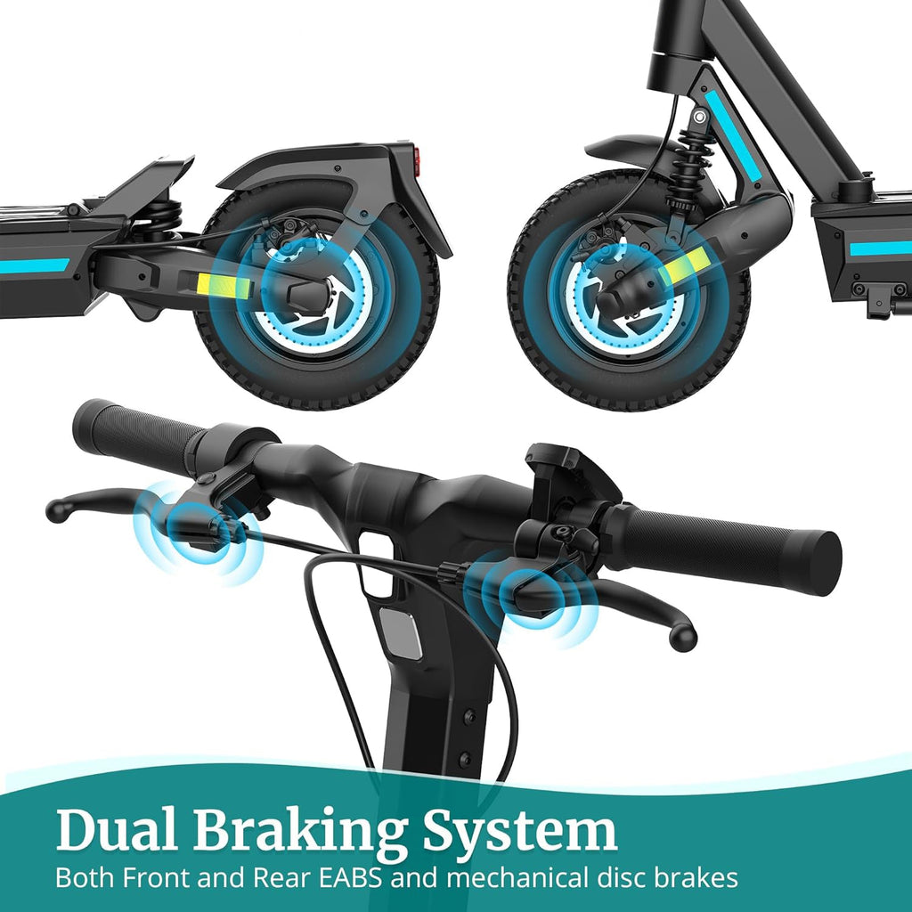 G4 Series Electric Scooter for Adults, 500-650W Motor 10"/11" Shock Absorbing Tires, Max 25-45 Miles Long Range 20-38MPH Top Speed, with Electric Code Lock Foldable Commuting Electric Scooter