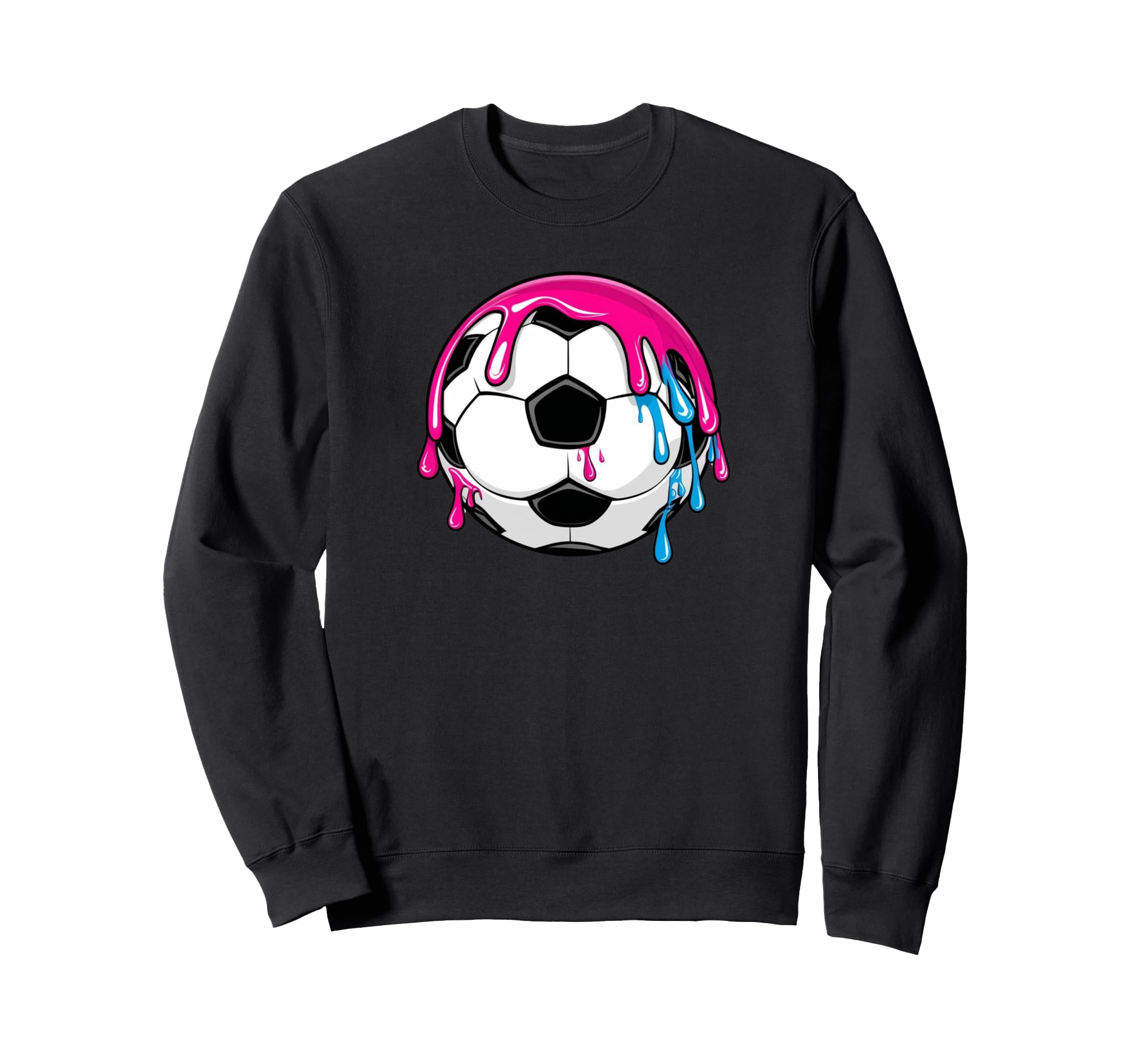 Soccer Ball Player Coach Ball Drip Sweatshirt - Custom Art Print for Adults