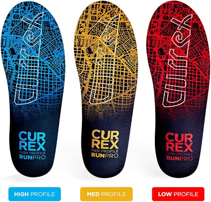 CURREX RunPro Insoles for Running Shoes – Arch Support Inserts to Help Reduce Fatigue, Prevent Injuries & Boost Performance – for Men & Women – Low Arch, Medium