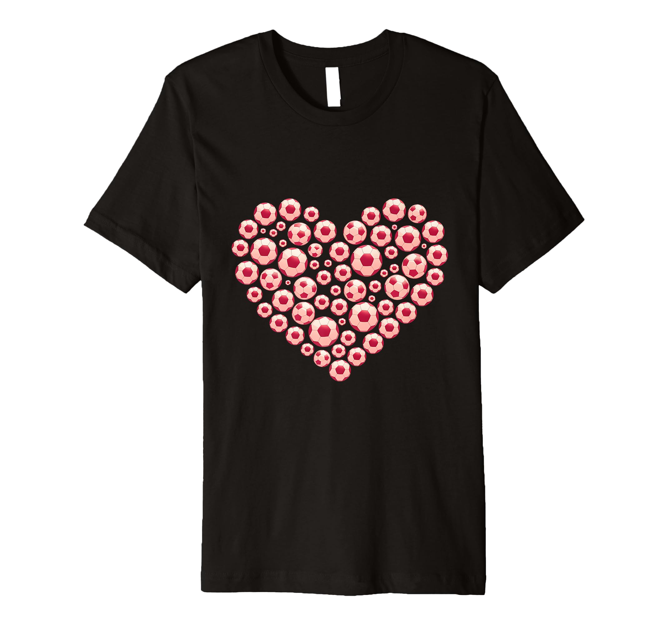 Soccer Happy Valentines Day Heart Love T-Shirt - Trendy Graphic Unisex
