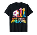 11 Years Being Awesome Soccer 11Th T-Shirt - Unique Graphic for Adults
