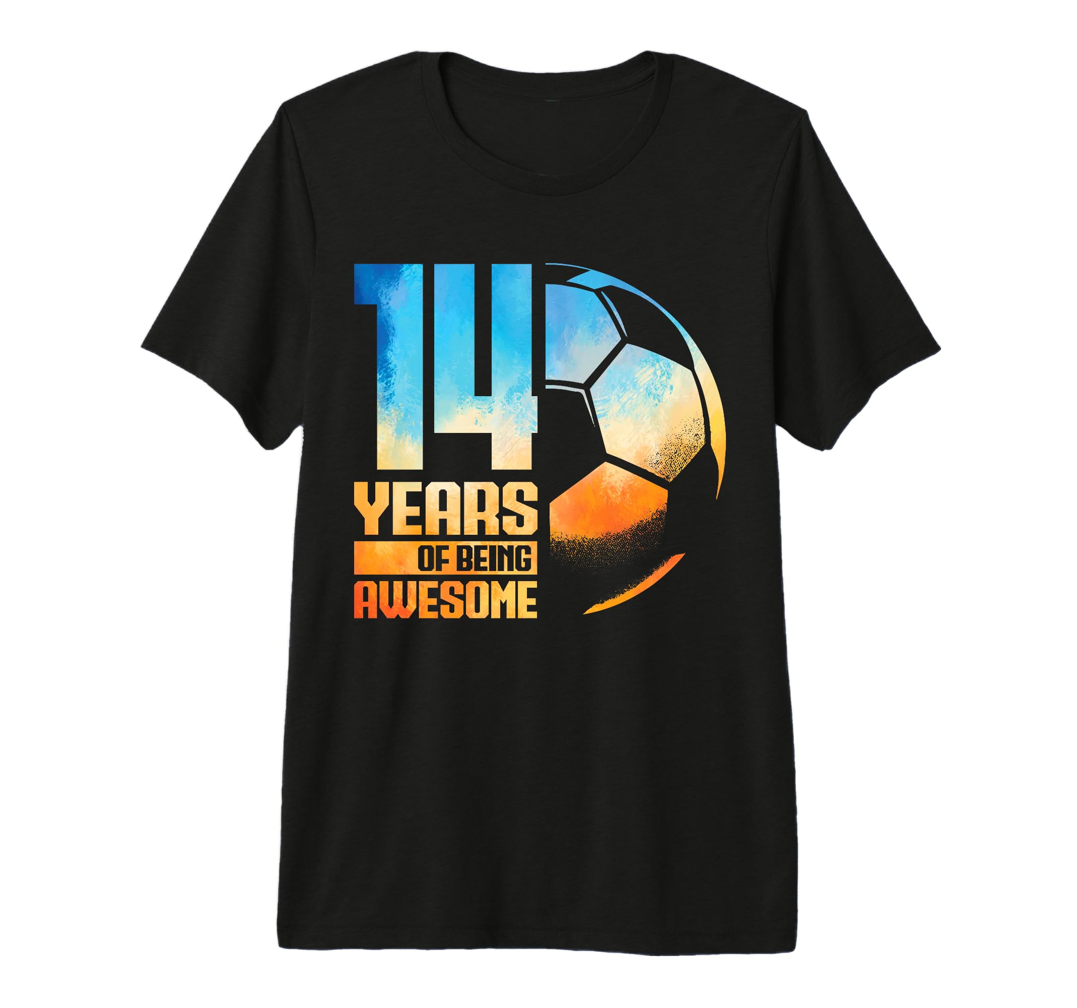 14Th Birthday Soccer Player Football 14 T-Shirt - Graphic Print for Adults