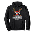 Santas Goalkeeper Reindeer Funny Hoodie - Novelty Apparel for Adults