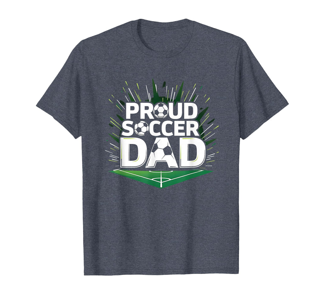Proud Soccer Dad Cheering Sideline T-Shirt - Graphic Print for Adults