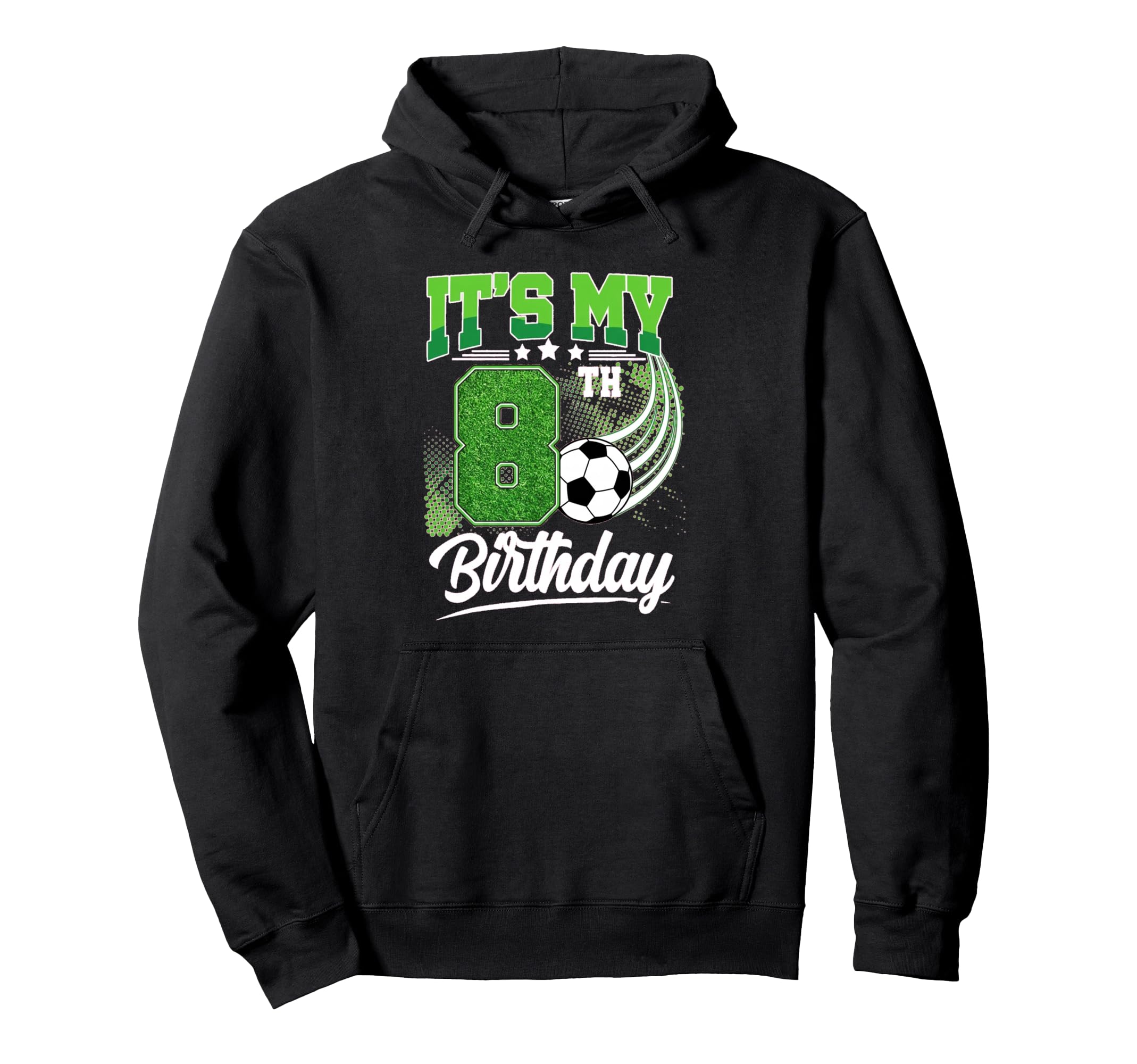 8 Year Old 8Th Birthday Soccer Ball Hoodie - Fun Novelty Design for Adults