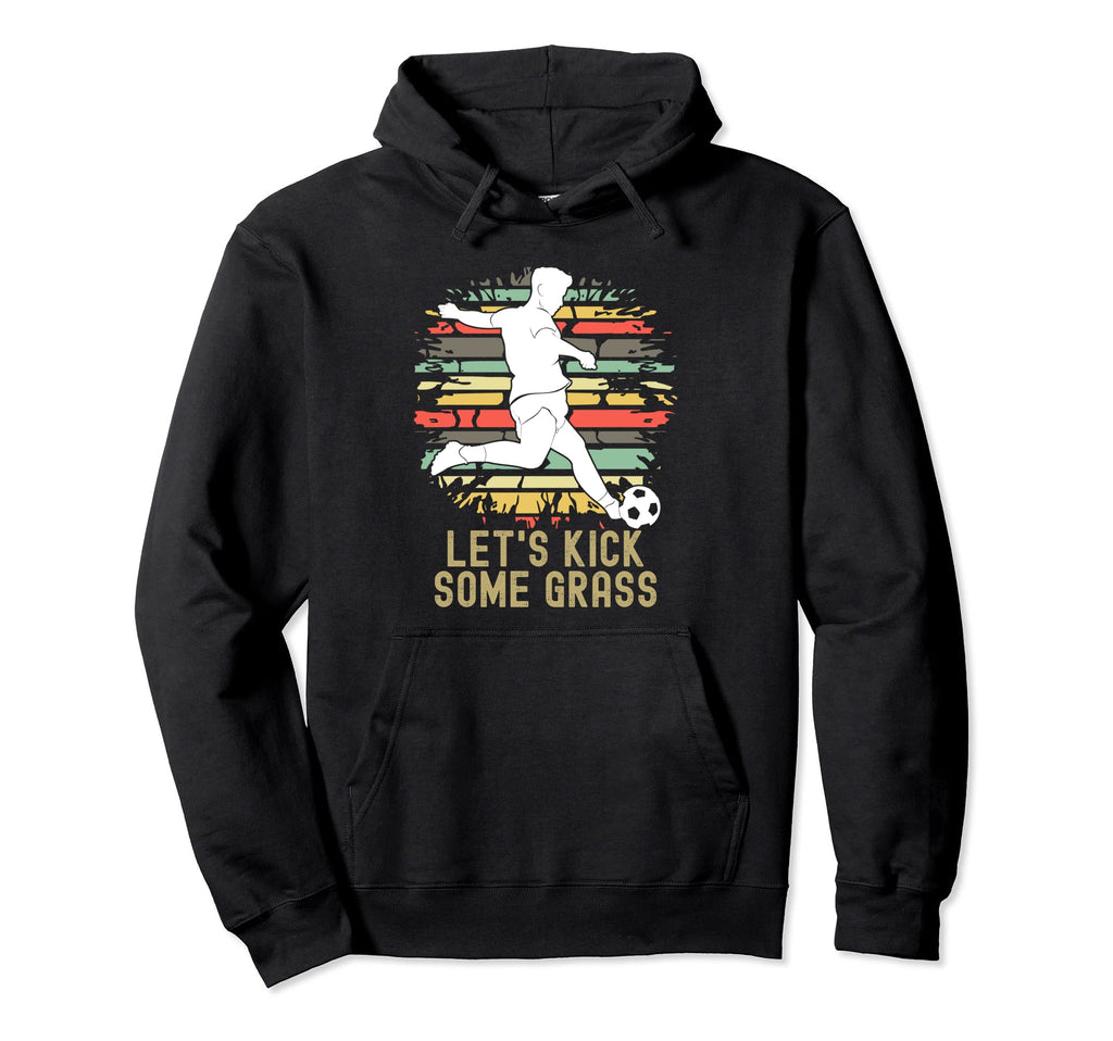Lets Kick Some Grass Soccer Player Brick Hoodie - Graphic Print Unisex