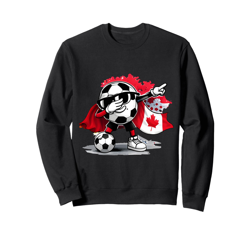 Canadian Flag Cape Dabbing Ball Sweatshirt - Unique Graphic Men Women