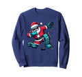 Santa Dabbing Hockey Goalie Sweatshirt - Casual Everyday Wear Unisex