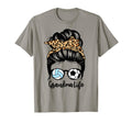 Grandma Life Messy Bun Hair Funny T-Shirt - Aesthetic Graphic Men Women