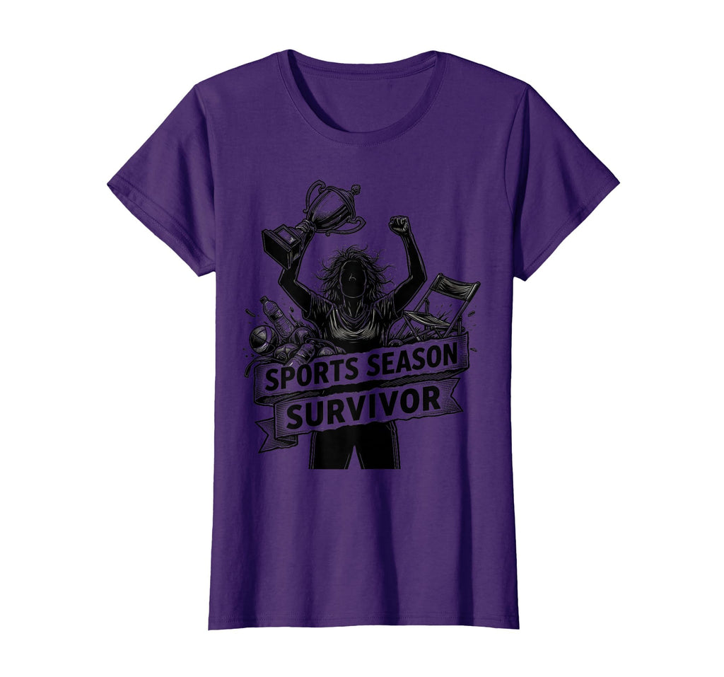 Sports Season Survivor Proud Sports Mom T-Shirt - Minimalist Print Unisex