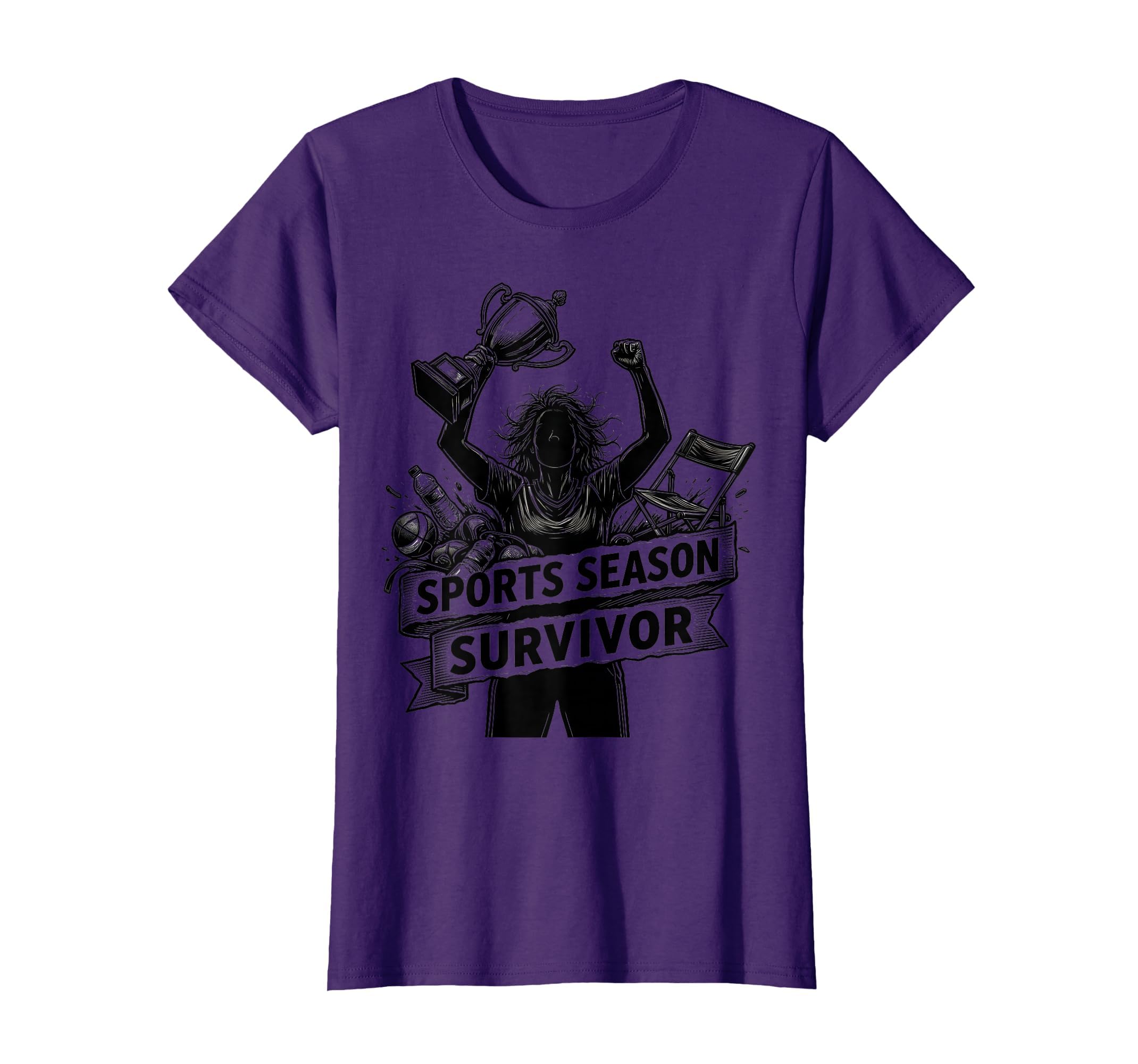 Sports Season Survivor Proud Sports Mom T-Shirt - Minimalist Print Unisex