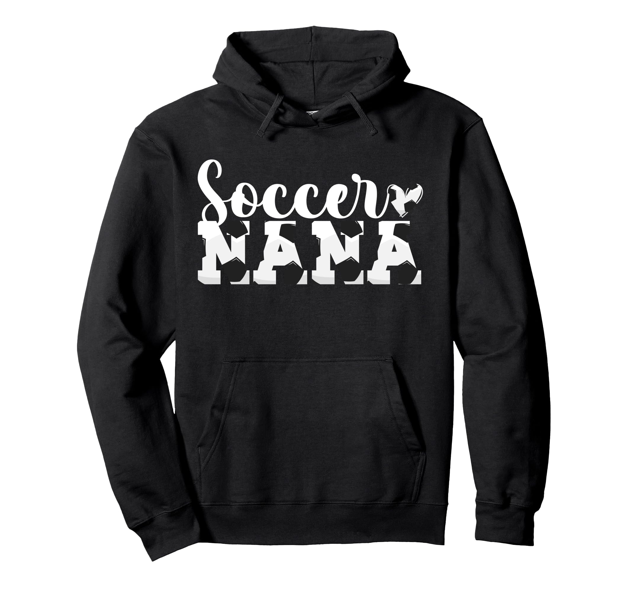 Soccer Nana Heart Grandma Nana Soccer Hoodie - Graphic Print for Adults