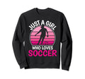 Just Who Loves Soccer Soccer Player Sweatshirt - Trendy Graphic for Adults
