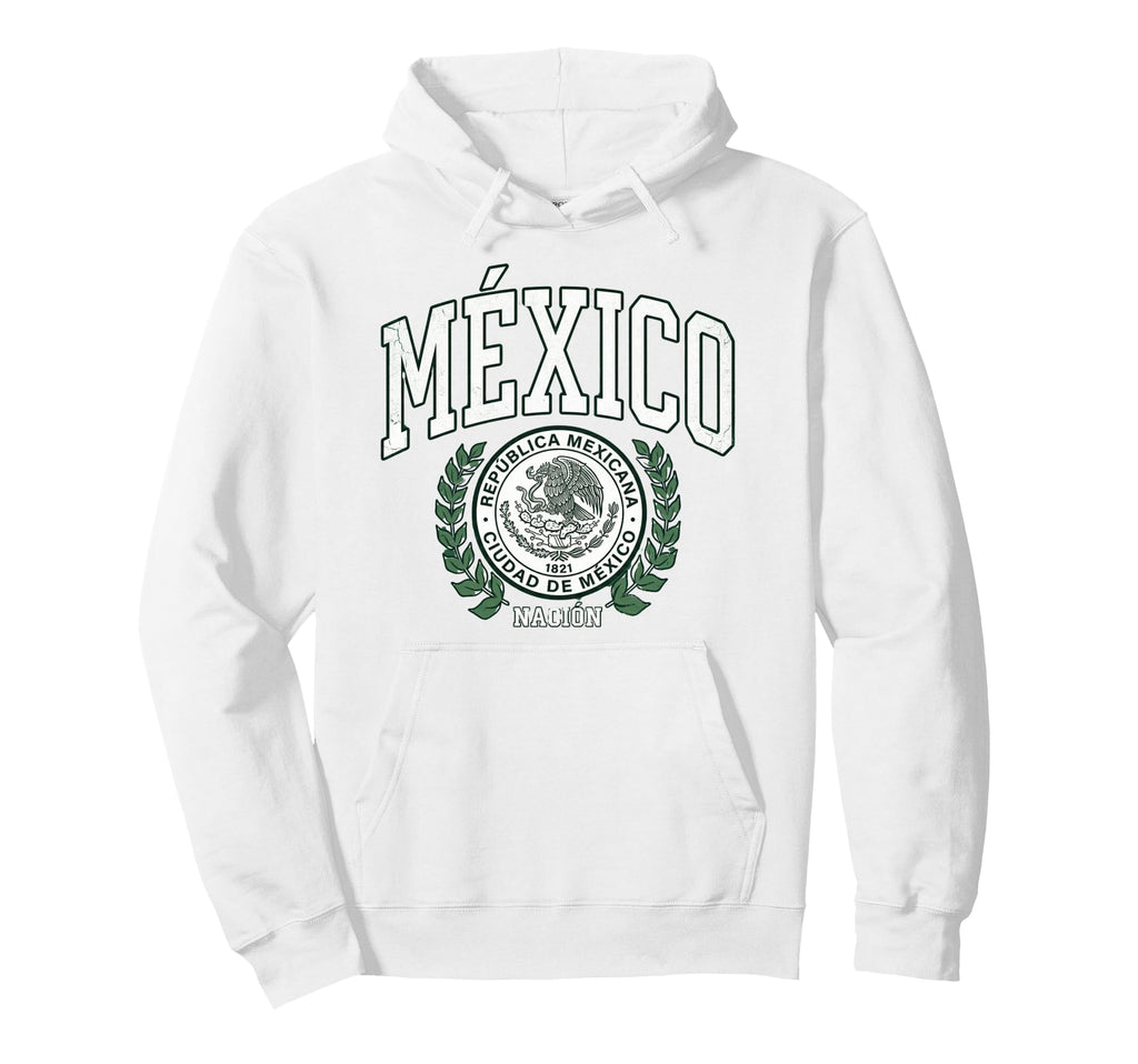 Mexico Flag Mexican Hispanic Pride Hoodie - Minimalist Print Men Women