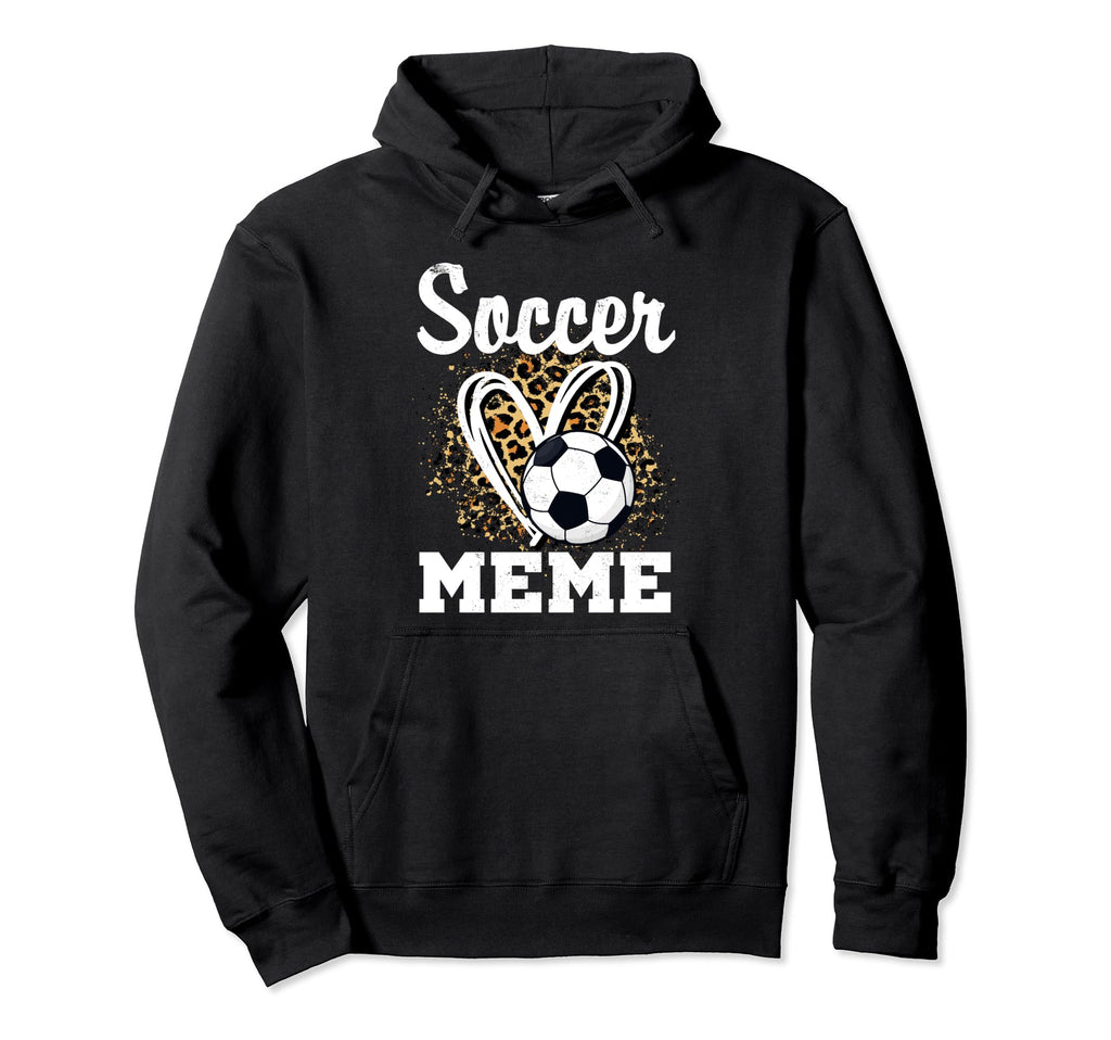 Soccer Meme Leopard Heart Matching Hoodie - Casual Everyday Wear Unisex