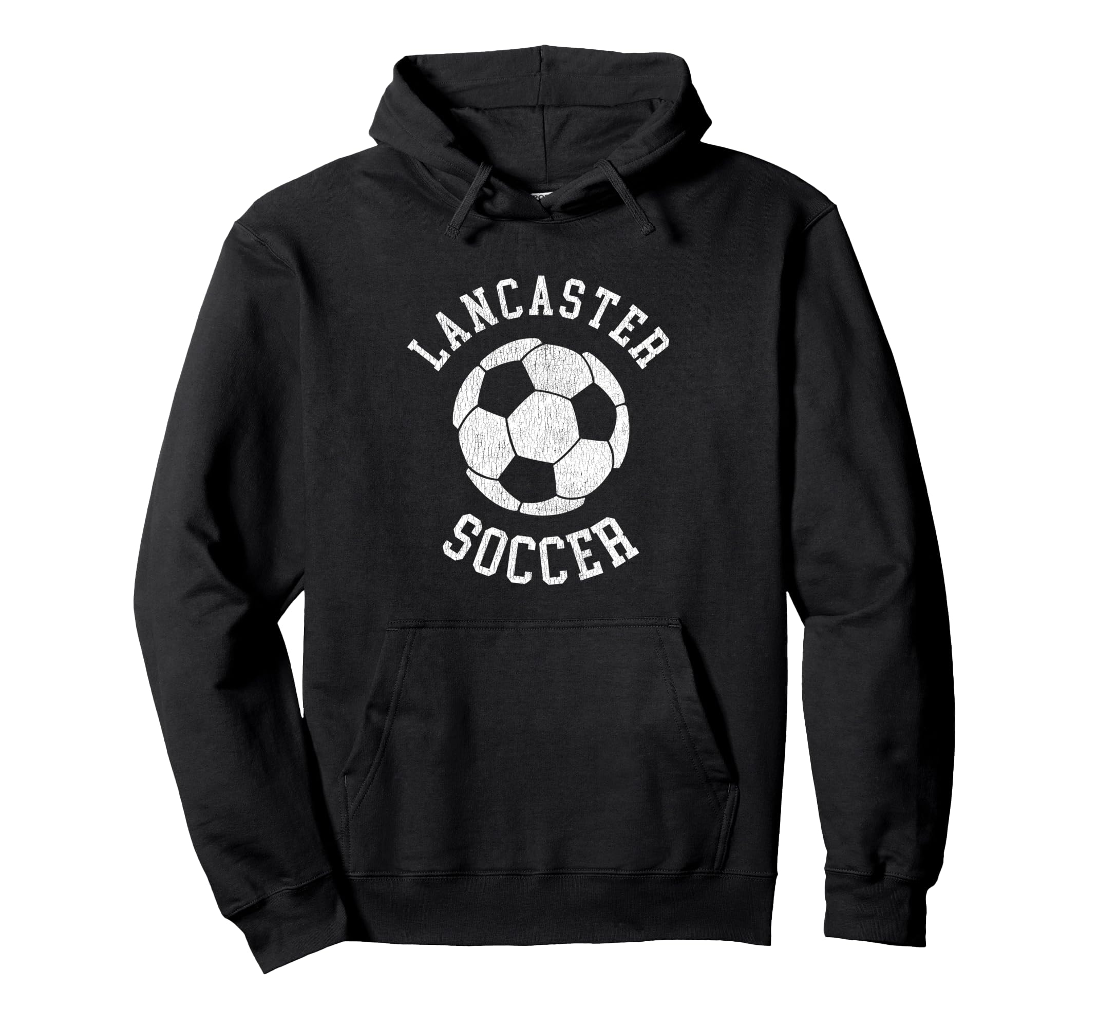 Lancaster Soccer Distressed 90S Hoodie - Trendy Graphic for Adults