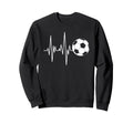 Soccer Heartbeat Ecg Ball Minimal Sweatshirt - Custom Art Print for Adults