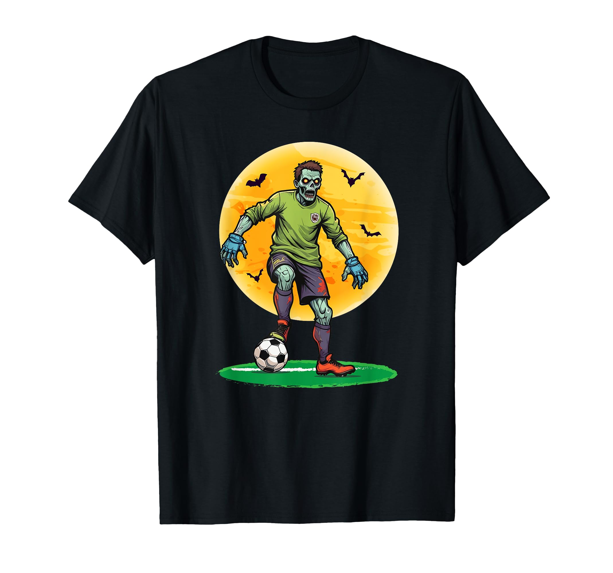 Zombie Soccer Goalkeeper Scary Soccer T-Shirt - Aesthetic Graphic Unisex