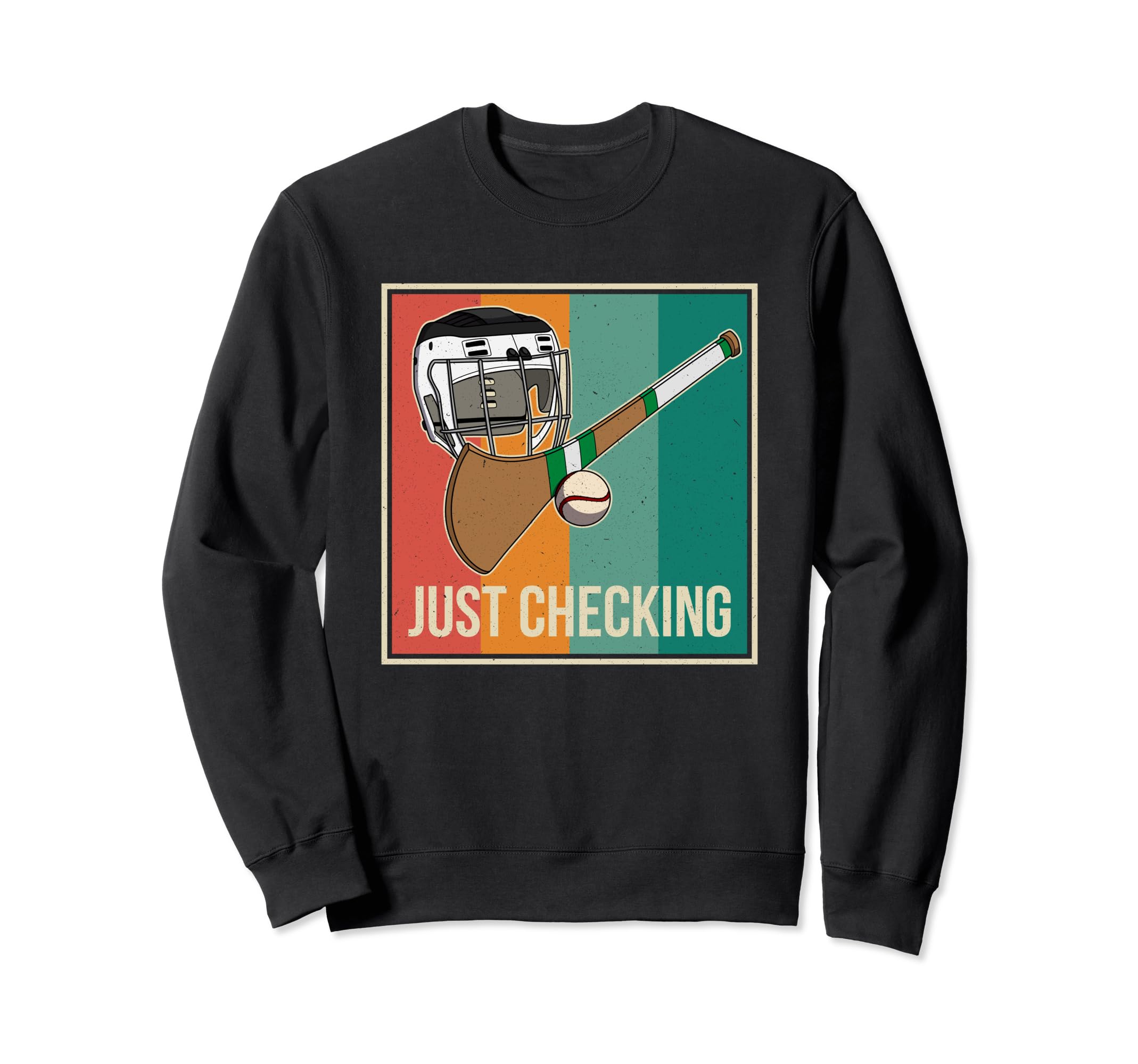 Hurling Helmet Athletic Sweatshirt - Fun Novelty Design Men Women