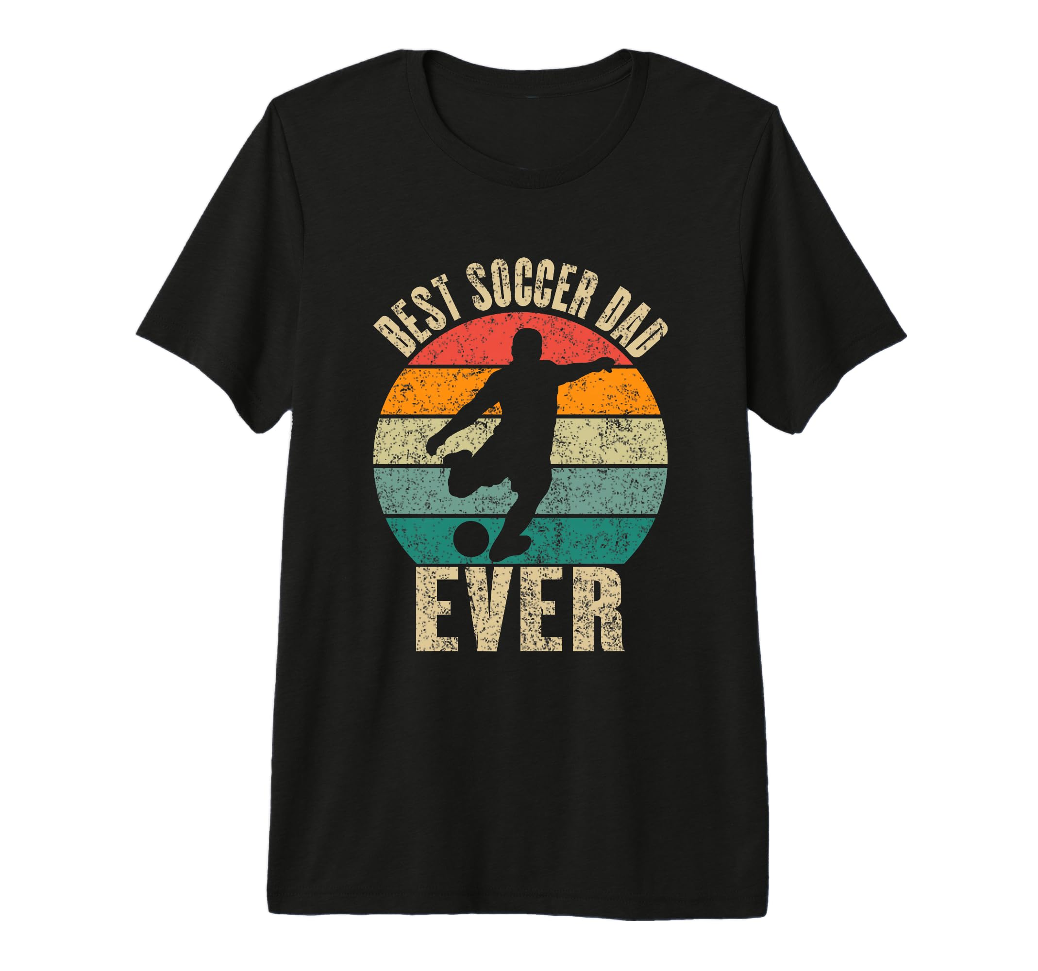 Best Soccer Dad Ever Silhouette T-Shirt - Casual Everyday Wear Men Women