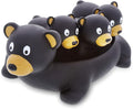 DolliBu Black Bear Animal Bath Toys - Family Animal Water Squirter for Kids, 4-Piece Kid and Baby Bathtub Toys, Fun Bath Time Children, Floating Bath Tub Decor, Rubber Animal Bath Toys, Squirt Toys