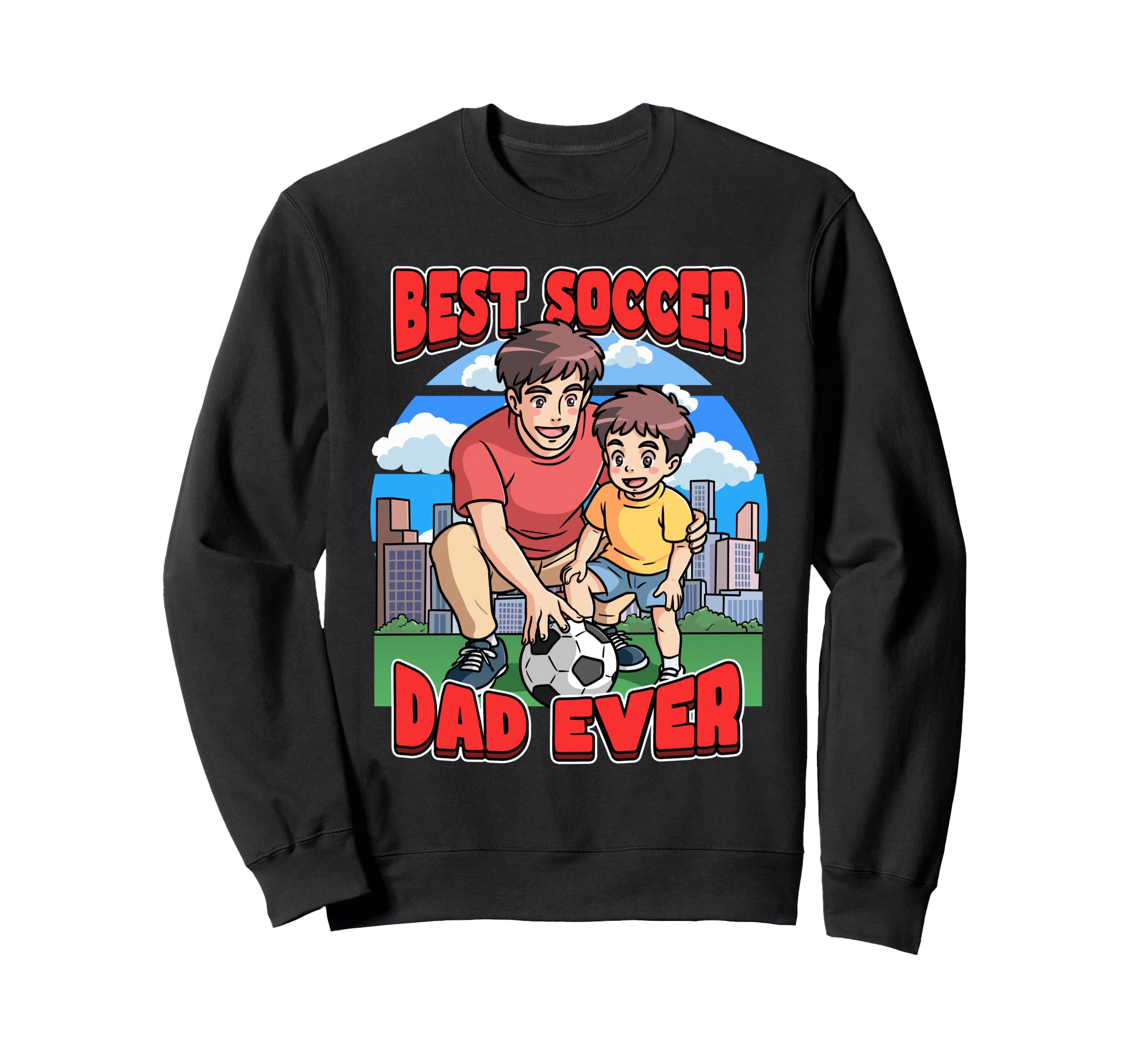 Best Soccer Dad Ever Celebrate Sweatshirt - Streetwear Style for Adults