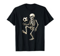 Skeleton Soccer Player Spooky T-Shirt - Trendy Graphic for Adults