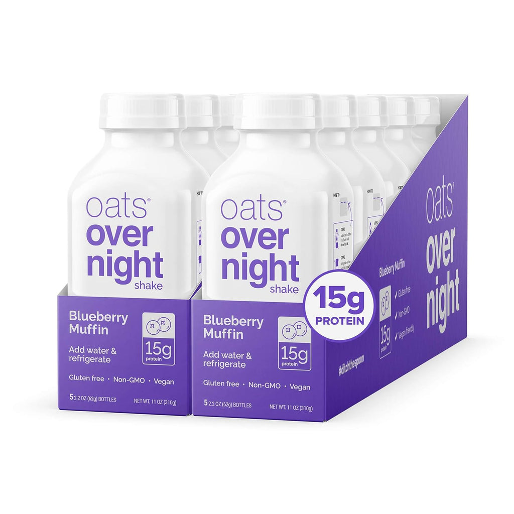 Oats Overnight Blueberry Muffin Protein Oatmeal, 2.2 oz, Pack of 10