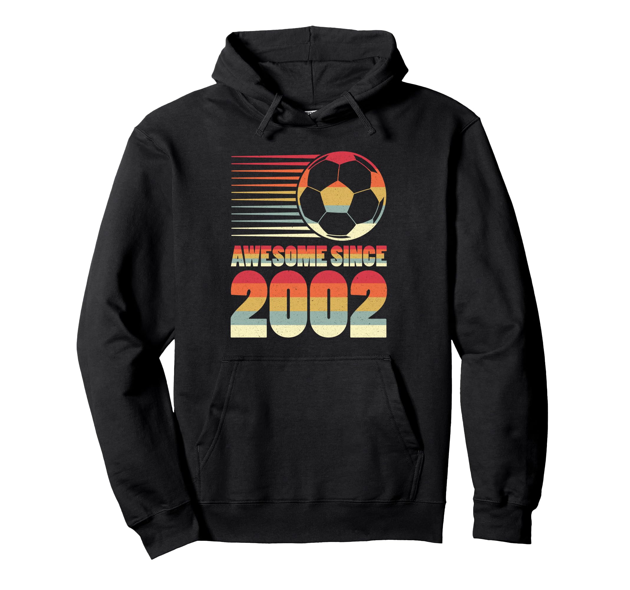 Awesome Since 2002 Soccer 24Th Birthday Hoodie - Graphic Print Men Women