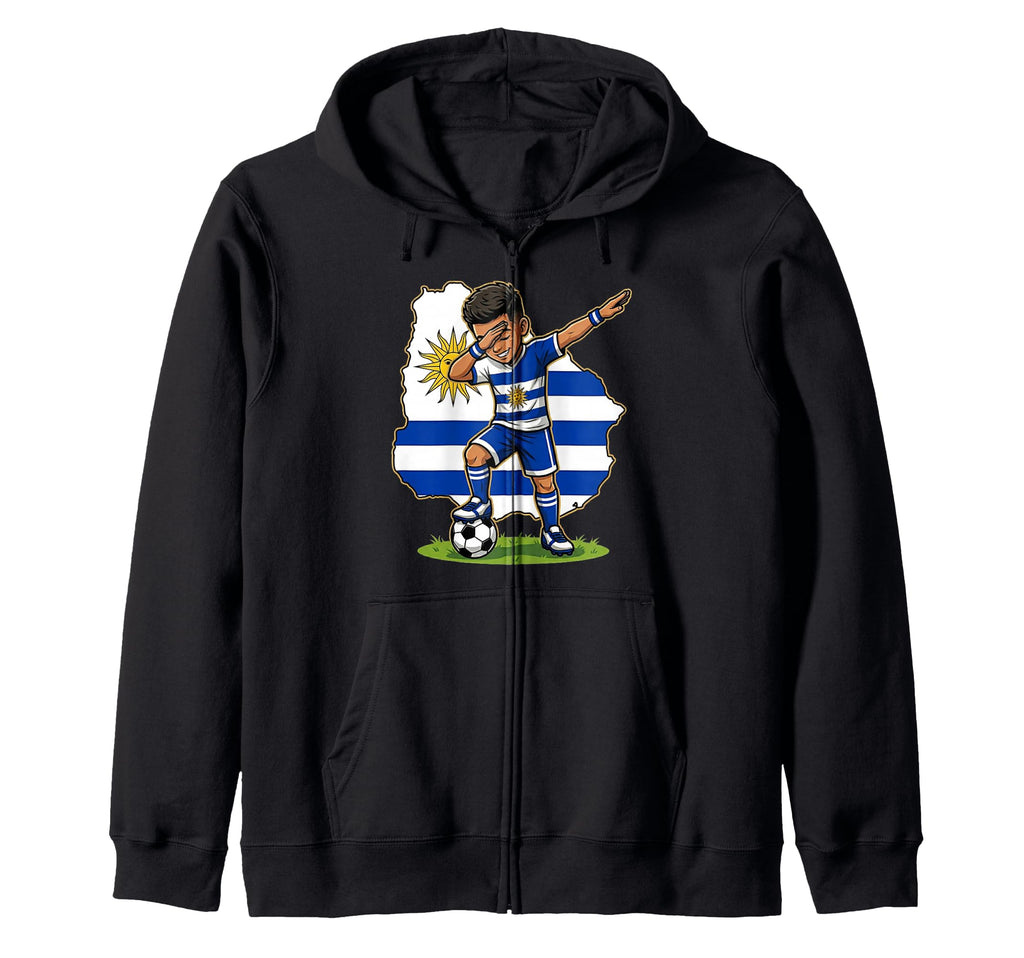 Uruguay Soccer Dab Flag T-Shirt - Trendy Graphic Men Women