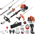VEVOR 43cc 6-in-1 Multi-Functional Trimming Tool, Hedge Trimmer, Weed Eater, String Trimmer, Brush Cutter, Edger, Pole Saw Chainsaw Pruner with Extension Pole, w/EPA, CE and EMC Certification