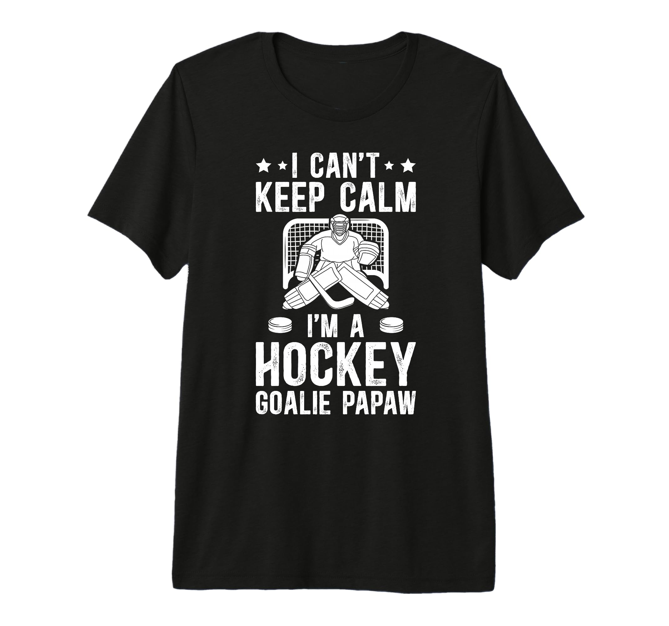 Mens Im Hockey Goalie Papaw Ice T-Shirt - Casual Everyday Wear for Adults