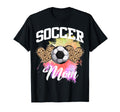 Soccer Leopard Heart Tie Dye Soccer Mom T-Shirt - Trendy Graphic Unisex