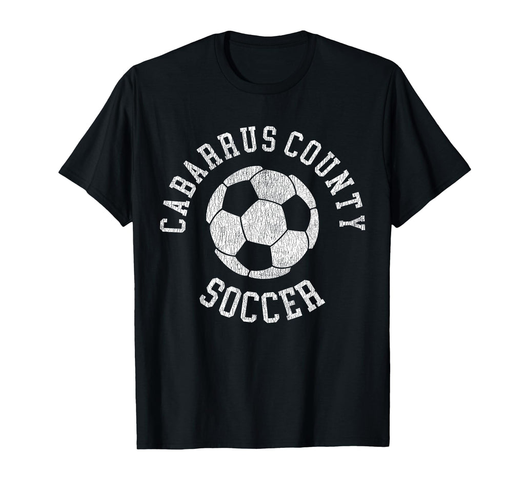 Cabarrus County Soccer Distressed T-Shirt - Casual Everyday Wear Men Women